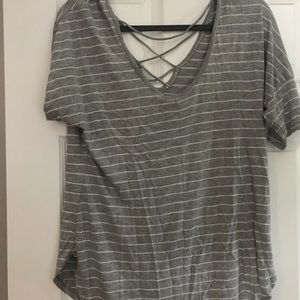Grey striped t-shirt